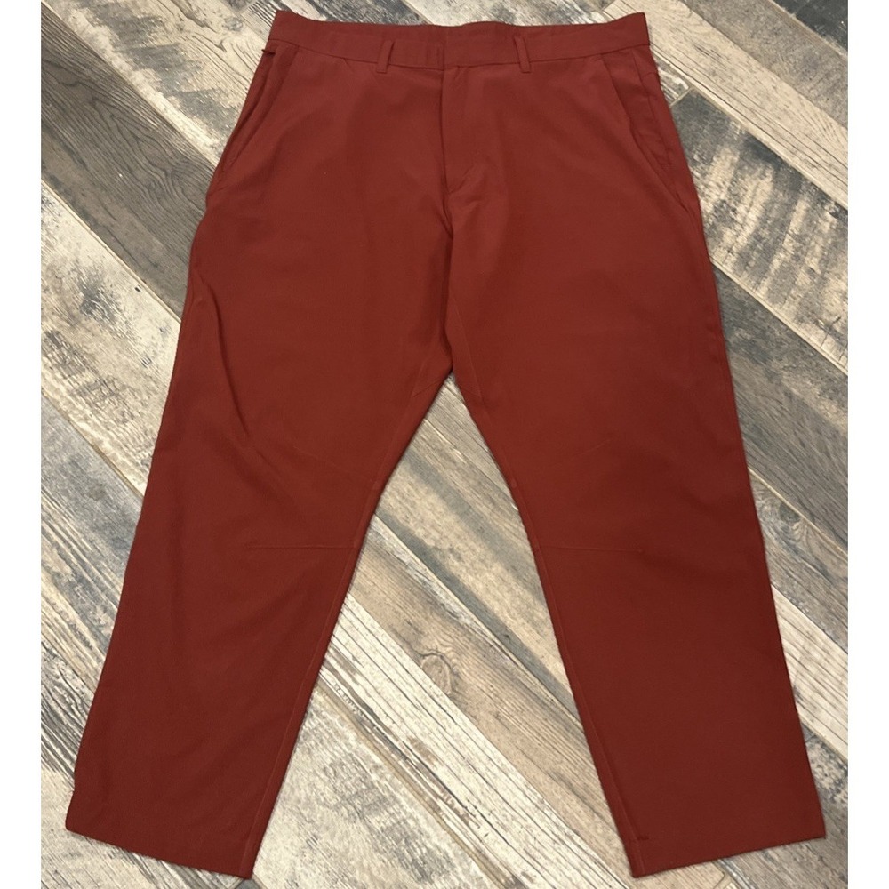 Fabletics PT2253840 The Only Classic Golf Mens‎ Pants Burgundy Red 35x27